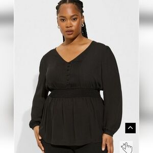 Torrid Babydoll Georgette Blouse